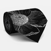 Personalisierte Schwarz-weiße Kunsthochzeit Krawatte (Gerollt)