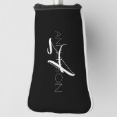 Personalisierte Schwarz-weiße Moderne Golf Headcover (Rotieren 90)