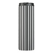 Personalisierte Schwarz-weiße Musiknoten Herz Thermosbecher (Rückseite)