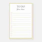 Personalisierte Schwarz-weiße Notizen zur Goldnach (Vorderseite)