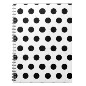 Personalisierte schwarz-weiße Polka-Punkte Notizblock (Vorderseite)
