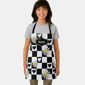 Personalisierte Schwarz-weiße Schürze (Insitu)