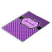 Personalisierte Schwarz-weiße Streifenköpfe Notizblock (Linke Seite)