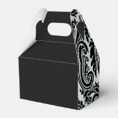 PERSONALISIERTE SCHWARZ-WEISSE und GOLD-LILIE Geschenkschachtel (Rückseite)