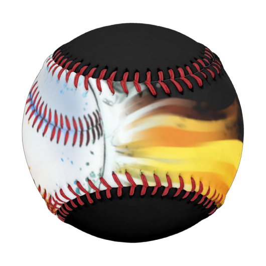 Personalisierte Schwarzbaseballwärme Baseball (Rückseite)