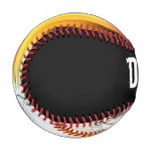 Personalisierte Schwarzbaseballwärme Baseball (Vorderseite Links)