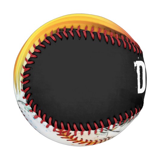 Personalisierte Schwarzbaseballwärme Baseball (Vorderseite Links)