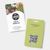 Personalisierte Schwarze Abzeichen mit Foto und Lo Ausweis (Vorder- & Rückseite)