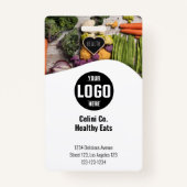 Personalisierte Schwarze Abzeichen mit Foto und Lo Ausweis (Vorderseite)