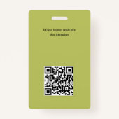 Personalisierte Schwarze Abzeichen mit Foto und Lo Ausweis (Rückseite)