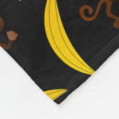Personalisierte schwarze Affenamensbananen Fleecedecke (Ecke)
