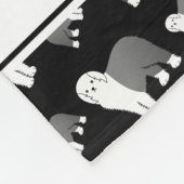 Personalisierte schwarze alte englische fleecedecke (Ecke)