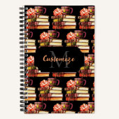 Personalisierte schwarze Bücher und Tee (Vorderseite)