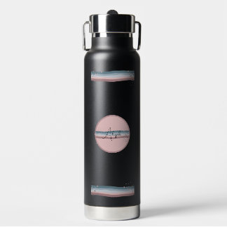Personalisierte schwarze Dämmerung  Trinkflasche