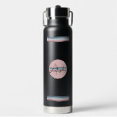 Personalisierte schwarze Dämmerung  Trinkflasche (Vorderseite)