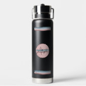 Personalisierte schwarze Dämmerung  Trinkflasche (Hinten)