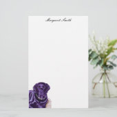 Personalisierte schwarze denkende Malerei Briefpapier (Stehend Vorderseite)