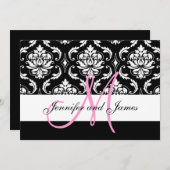 Personalisierte schwarze einladung (Vorne/Hinten)