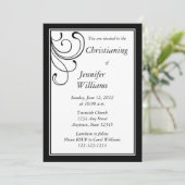 Personalisierte Schwarze Einladung oder Ankündigun (Stehend Vorderseite)