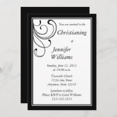 Personalisierte Schwarze Einladung oder Ankündigun (Vorne/Hinten)