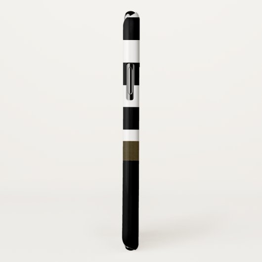 Personalisierte schwarze Fettstreifen Case-Mate iPhone Hülle (Hinten/Rechts)