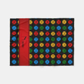 Personalisierte schwarze Feuerwehrnamenssymbole Fleecedecke (Vorderseite (Horizontal))