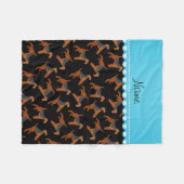 Personalisierte schwarze fleecedecke (Vorderseite (Horizontal))