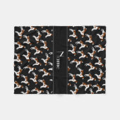 Personalisierte schwarze fleecedecke (Vorderseite (Horizontal))