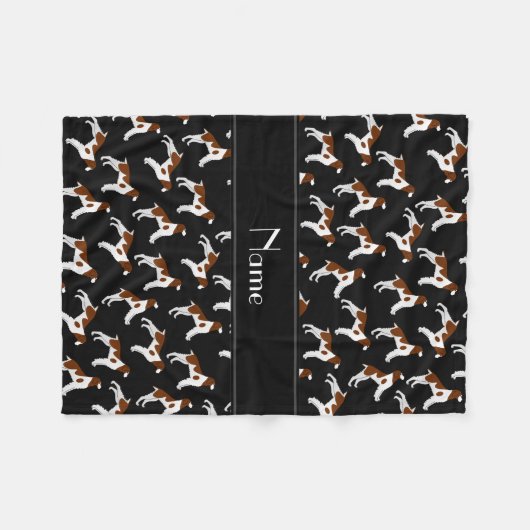 Personalisierte schwarze fleecedecke (Vorderseite (Horizontal))