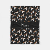 Personalisierte schwarze fleecedecke (Vorderseite)