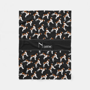 Personalisierte schwarze fleecedecke