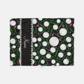 Personalisierte schwarze fleecedecke (Vorderseite (Horizontal))