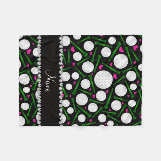 Personalisierte schwarze fleecedecke (Vorderseite (Horizontal))