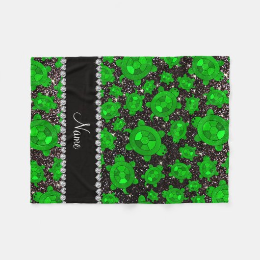 Personalisierte schwarze fleecedecke (Vorderseite (Horizontal))