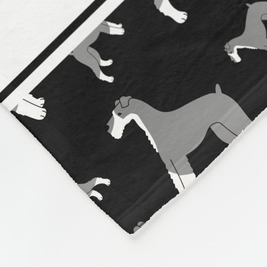 Personalisierte schwarze fleecedecke (Ecke)