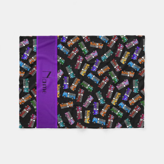 Personalisierte schwarze fleecedecke (Vorderseite (Horizontal))