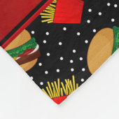 Personalisierte schwarze fleecedecke (Ecke)