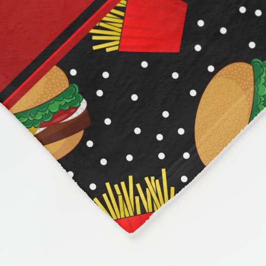 Personalisierte schwarze fleecedecke (Ecke)