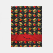 Personalisierte schwarze fleecedecke (Vorderseite)