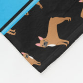 Personalisierte schwarze französische fleecedecke (Ecke)