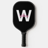 Personalisierte Schwarze Frauen Pickleball Schläger (Rückseite)
