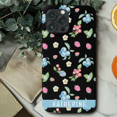 Personalisierte schwarze Frucht Muster benutzerdef iPhone Hülle