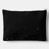 Personalisierte Schwarze Glitzer-Initials groß Zubehörtasche (Rückseite)
