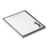 Personalisierte schwarze Golfer-Silhouette Notizblock (angewinkelt)