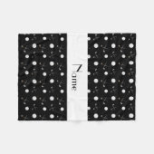 Personalisierte schwarze Golfnamensbälle Fleecedecke (Vorderseite (Horizontal))