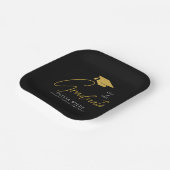 Personalisierte Schwarze Grad Teller - Party ferti (Gewinkelt)