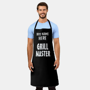 Personalisierte Schwarze Grill Master GRILLEN Schü Schürze
