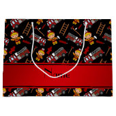 Personalisierte schwarze große geschenktüte (Vorderseite)