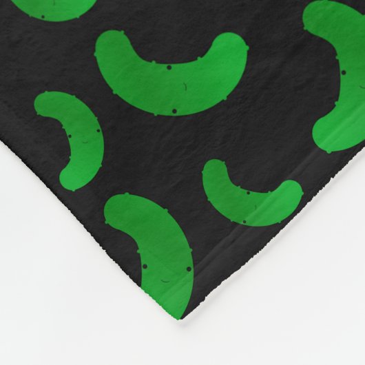 Personalisierte schwarze grüne Namensessiggurken Fleecedecke (Ecke)