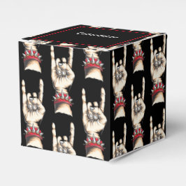 Personalisierte schwarze Hörner auf Geschenkschachtel